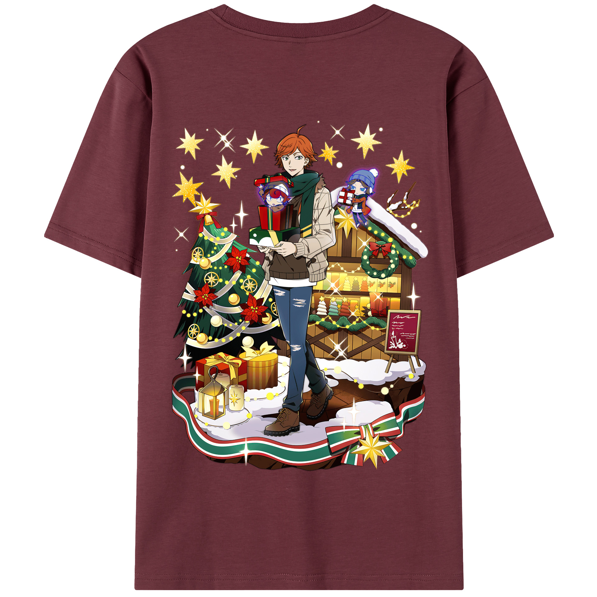 （画像用） 文豪ストレイドッグス Bungo Stray Dogs 綿100％半袖Tシャツ（背面プリント）